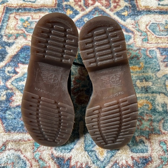 Vintage Dr. Martens England Embossed Leather Black Boots Size 5 - Picture 5 of 13